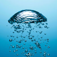 Фотопечать: воздушный пузырь в воде